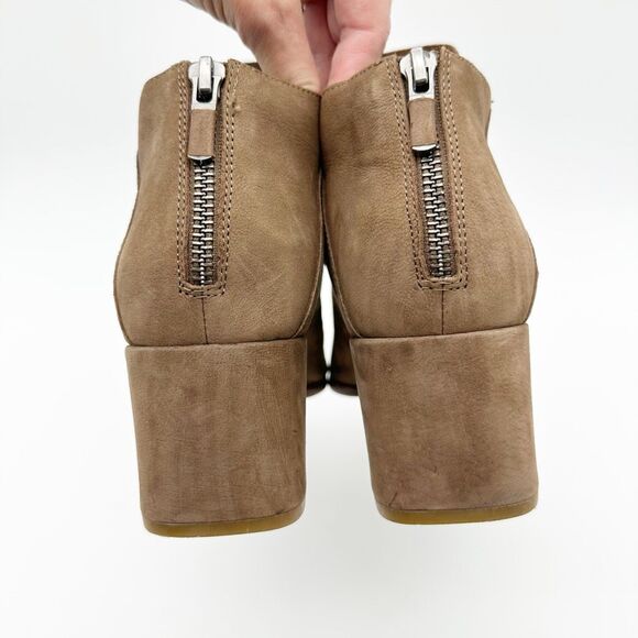 EILEEN FISHER Liesel Brown Ankle Boot Size 9.5 Bootie Leather Block Heel Pointed - Picture 7 of 12